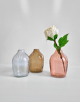 Handblown Hammered Glass Bud Vases: Blush / Bella