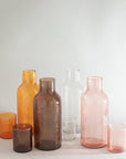 Handblown Hammered Glass Carafe: Blush