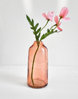 Handblown Hammered Glass Bud Vases: Blush / Bella