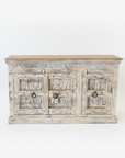 Indian White Wash Timber Sideboard 01 - 150cm Length