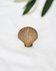 Aged Brass Clam Shell Drawer Handle