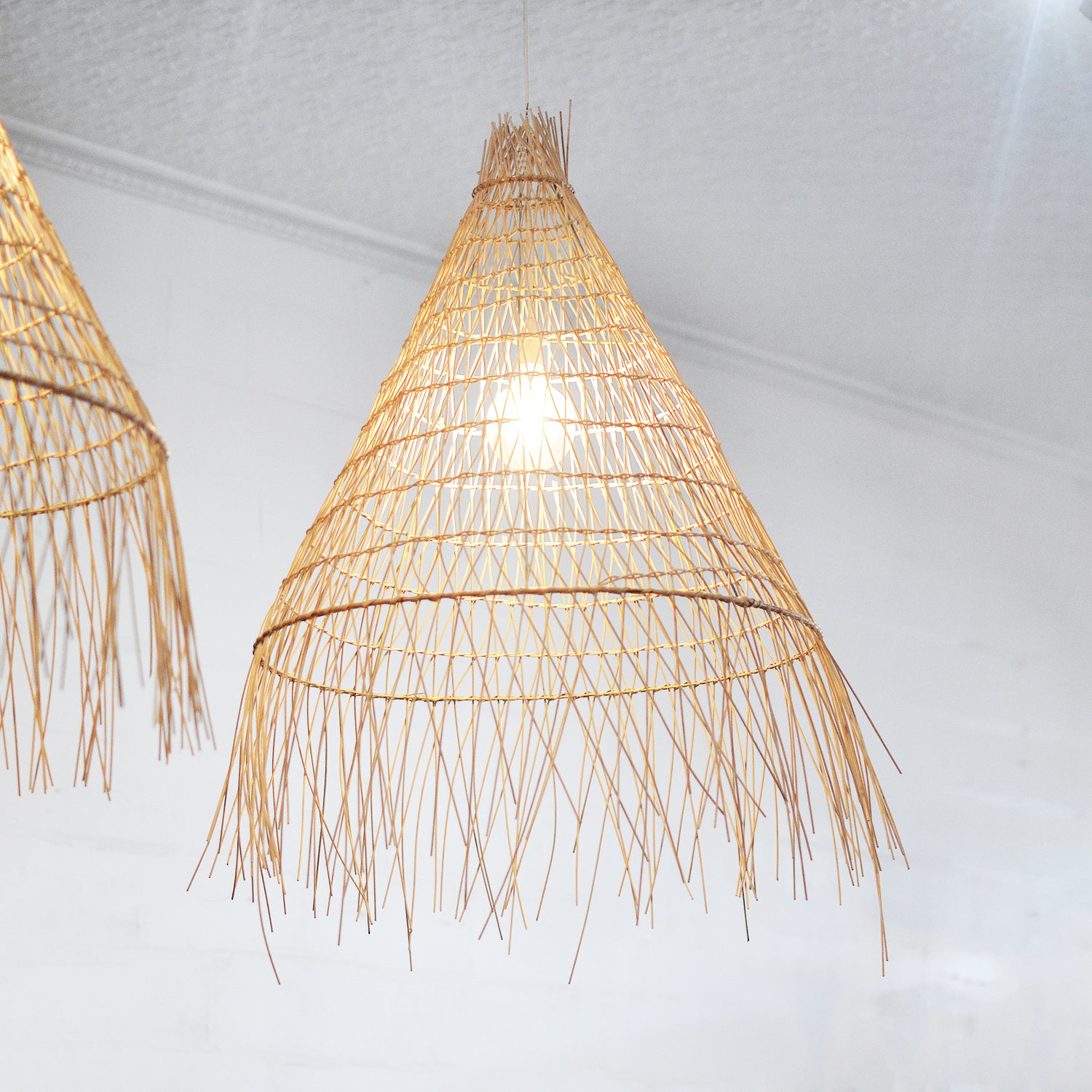 Small Aloha Woven Rattan Pendant