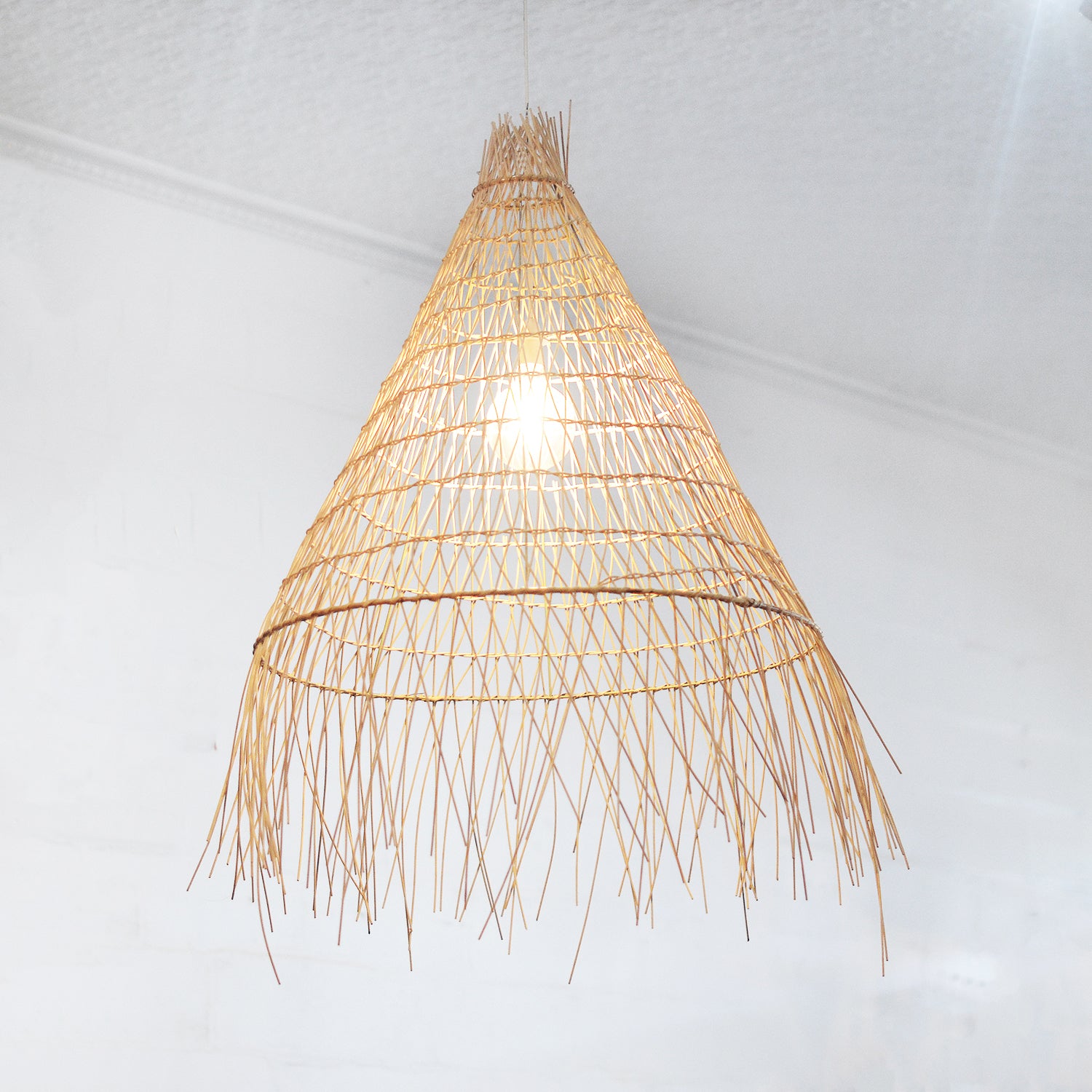 Small Aloha Woven Rattan Pendant