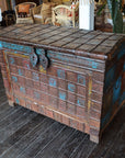 Antique Detailed Indian Pitara Box/ Trunk