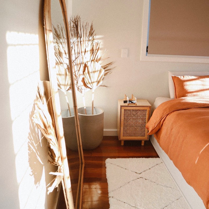 Arch Rattan Mirror 100x180cm