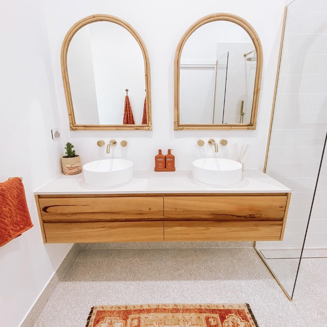Arch Rattan Mirror 80x100cm