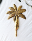 Banana Palm Brass Wall Hook