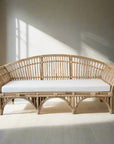 Natural Bangalow Split Cane 3 Seater Lounge
