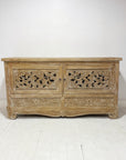 Belang White Wash Carved Teak Vanity - 150cm Length | Made To Order
