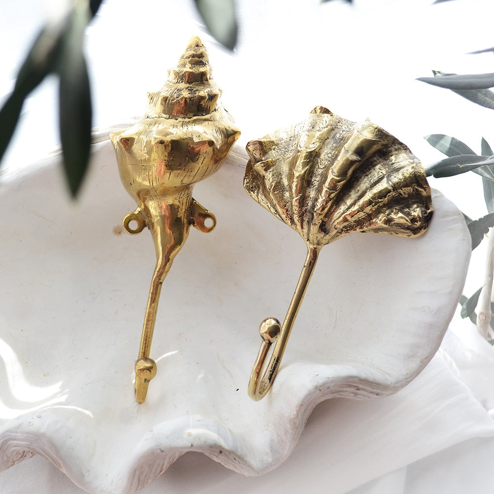 Brass Crown Shell Wall Hook