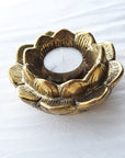 Brass Lotus Candle Holder 5x12cm