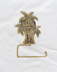 Brass Oasis Palms Toilet Roll Holder