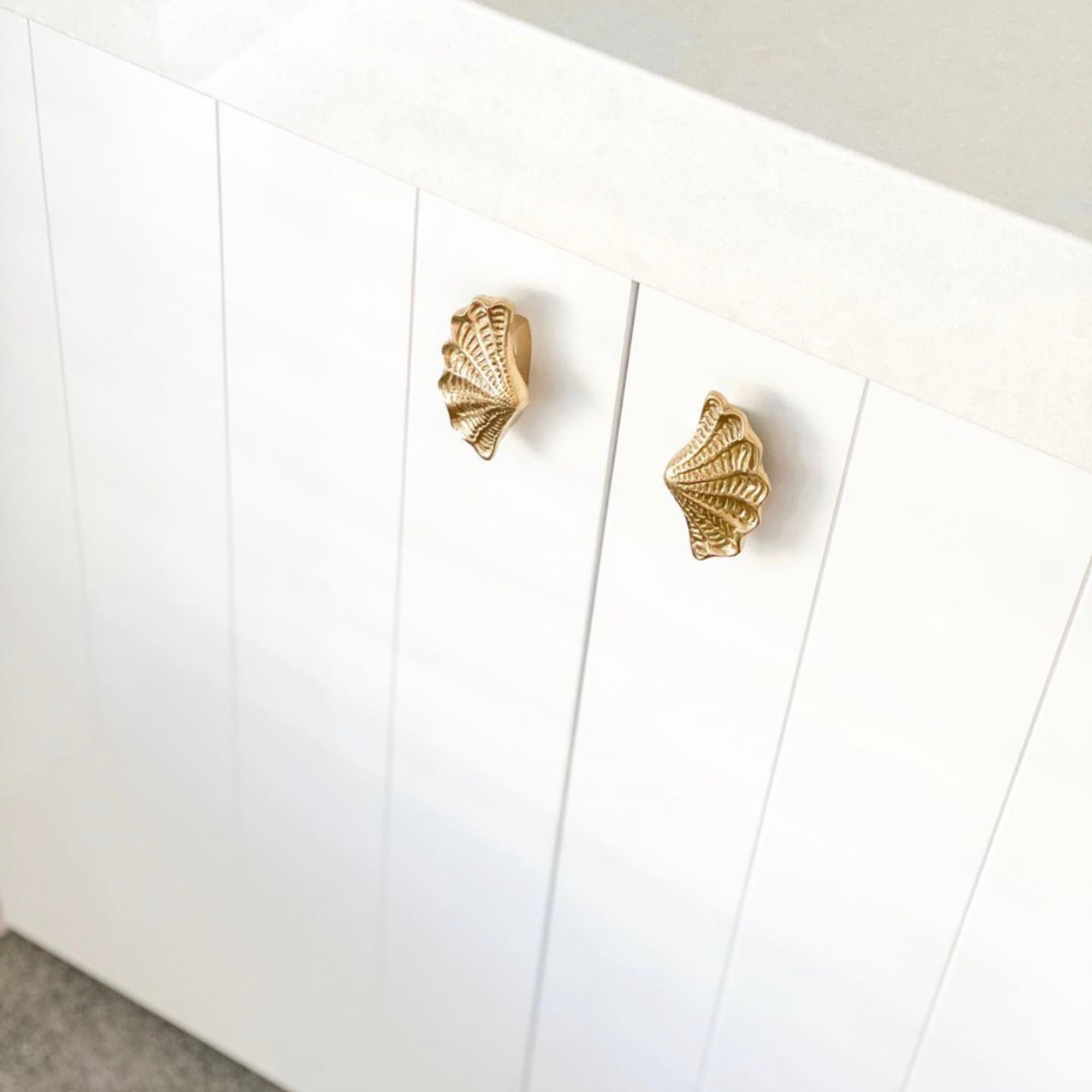 Brass Shell Drawer Handle