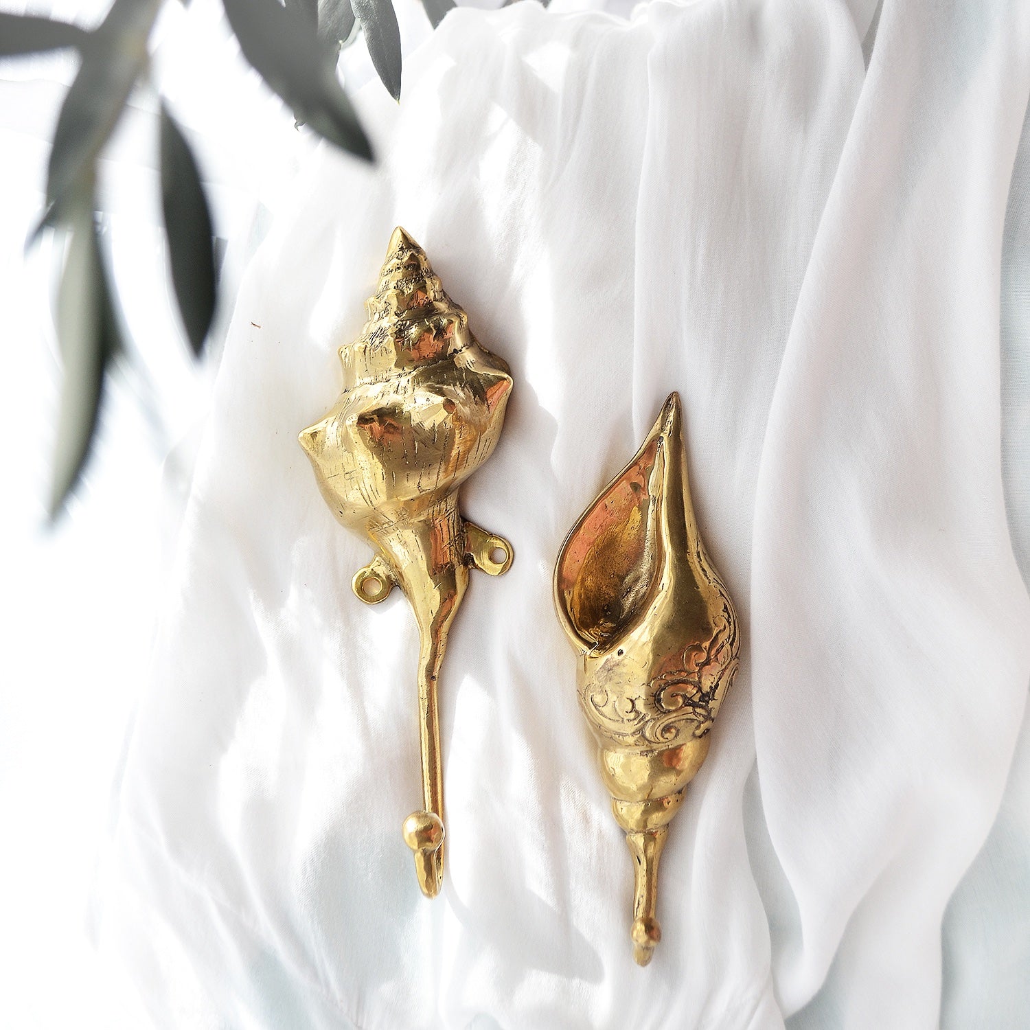 Brass Crown Shell Wall Hook