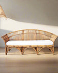 Caramel Bangalow Split Cane 3 Seater Lounge