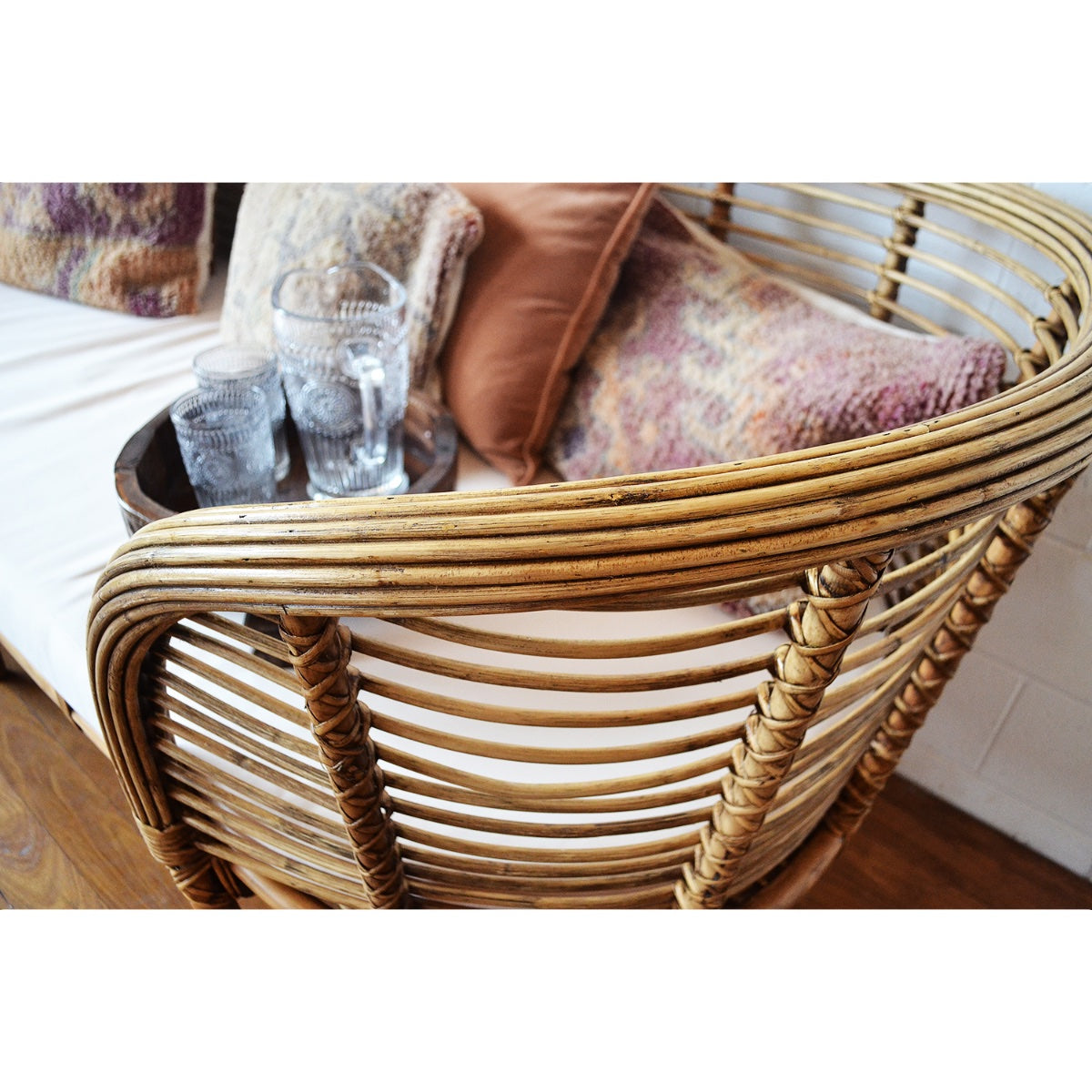 Caramel Retreat Rattan Lounger 2.5m | Made To Order