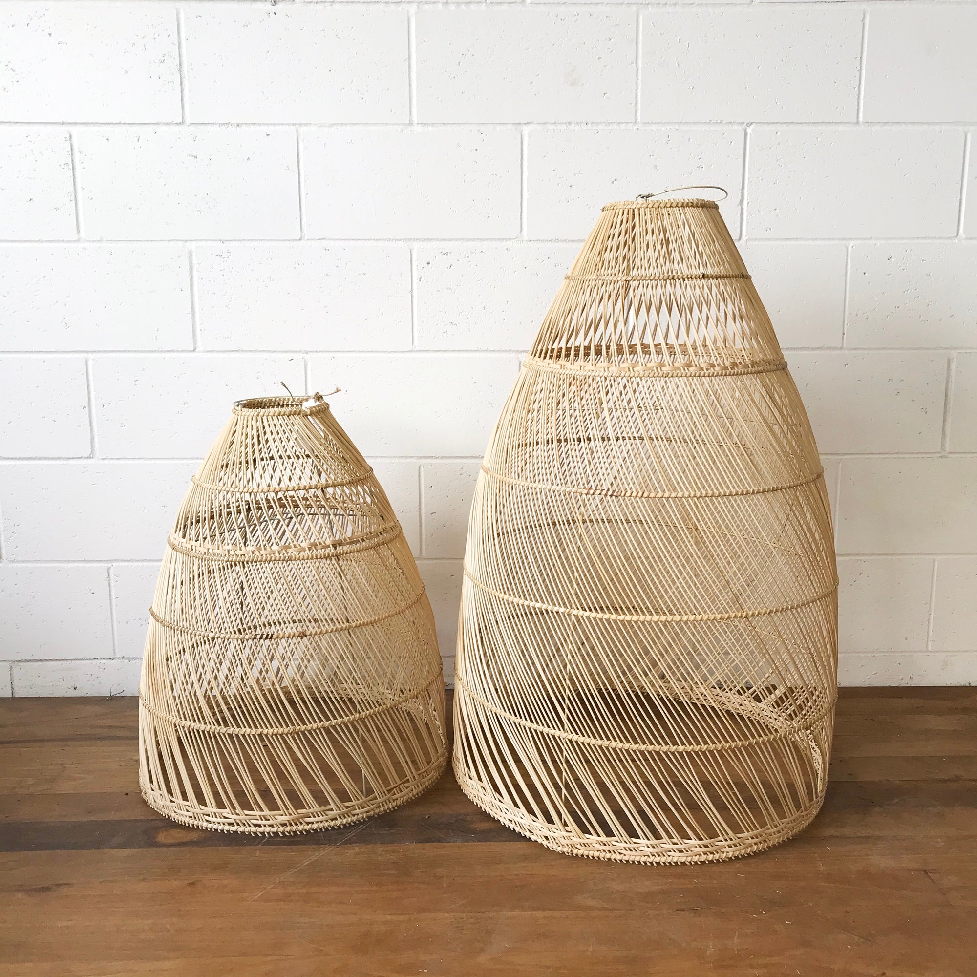 Small Cone Rattan Pendant