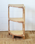 Corner Rattan Shelf - Natural