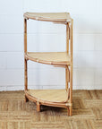 Corner Rattan Shelf - Natural