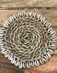 Natural Woven & Cowrie Shell Coasters