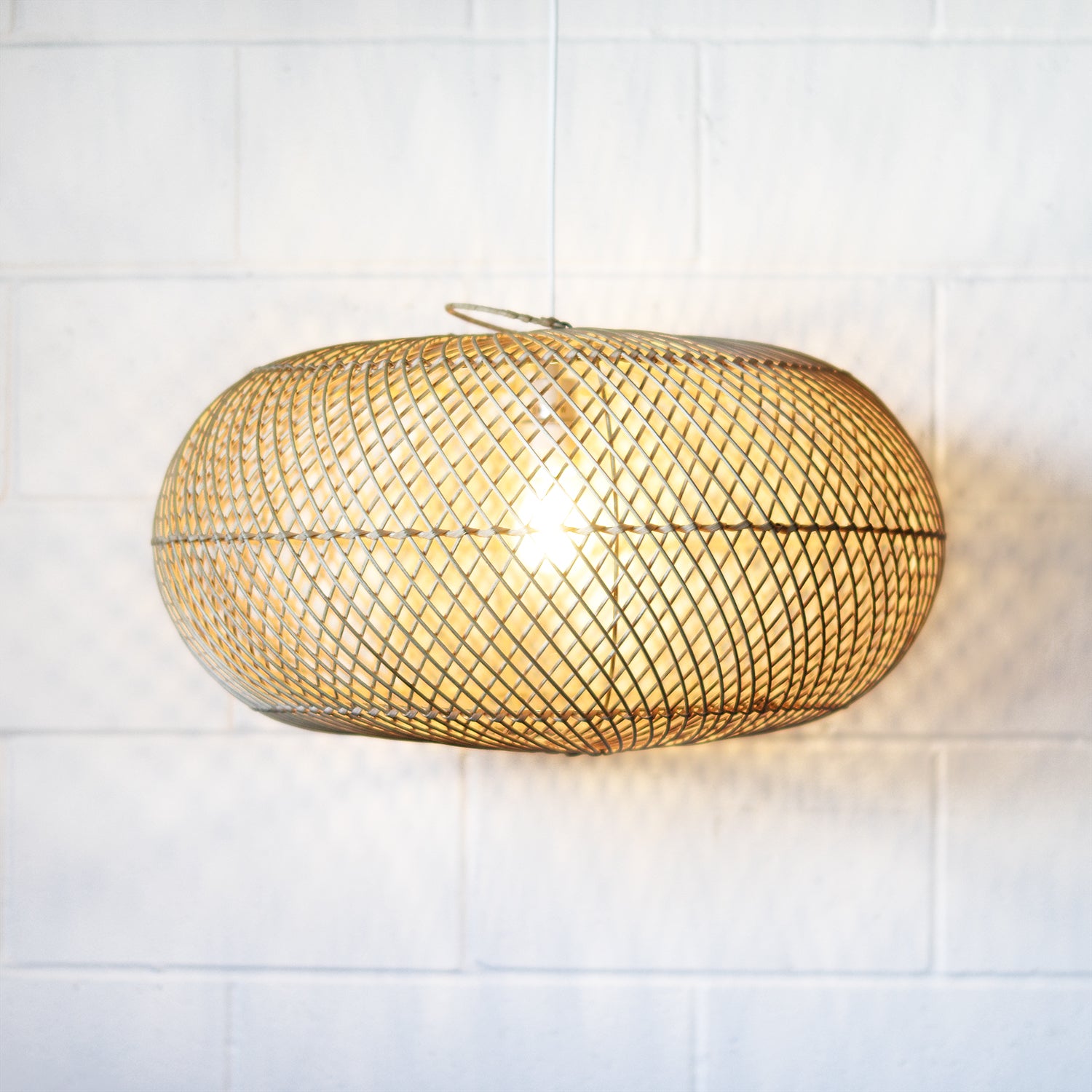 Circular Rattan Pendant