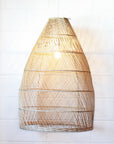 Large Cone Rattan Pendant
