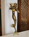 Dancing Mermaids Brass Door Handle