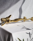 Dancing Mermaids Brass Door Handle