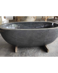 Oval Full Polished Natural Stone Bath | Pre Order