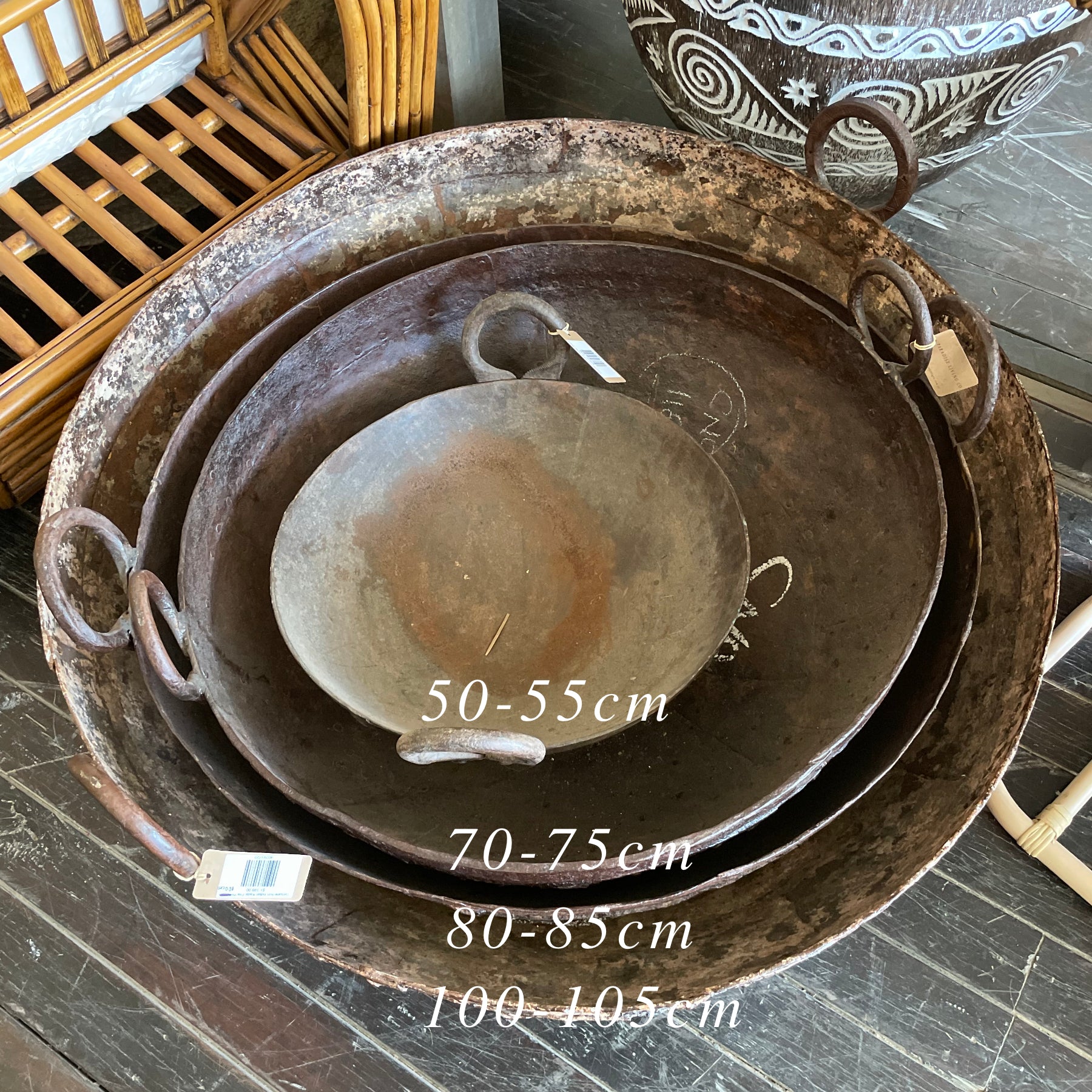 Genuine Iron Indian Kadai Fire Pit 8085cm Paradise Living Co.