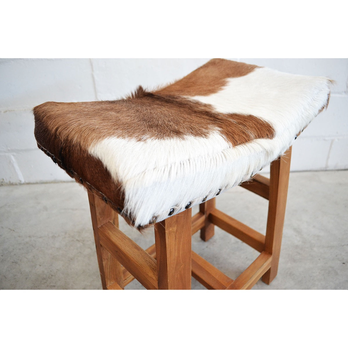 Goat Hide Counter Stool