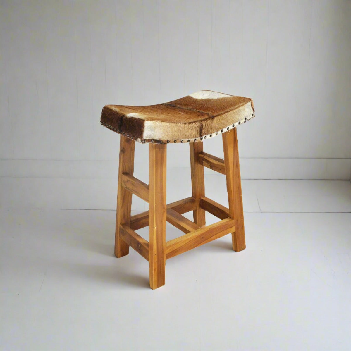 Goat Hide Counter Stool
