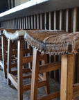 Goat Hide Counter Stool - Set of 6