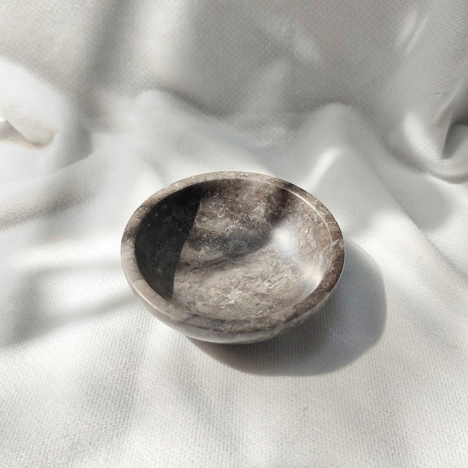 Grey Marble Stone Bowl 9.5cm Dia