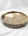 Grey Marble Stone Round Tray 20cm Dia