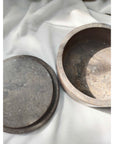 Round Grey Marble Stone Canister