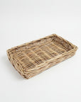 Grey Rattan Rectanglular Serving Tray