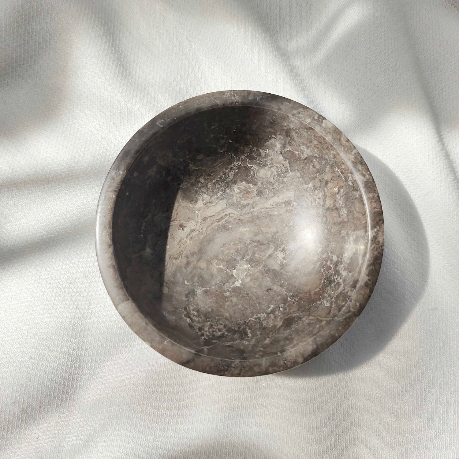 Grey Marble Stone Bowl 9.5cm Dia