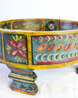 Hand Painted Indian Timber Grinder Tables | Assorted Sizes