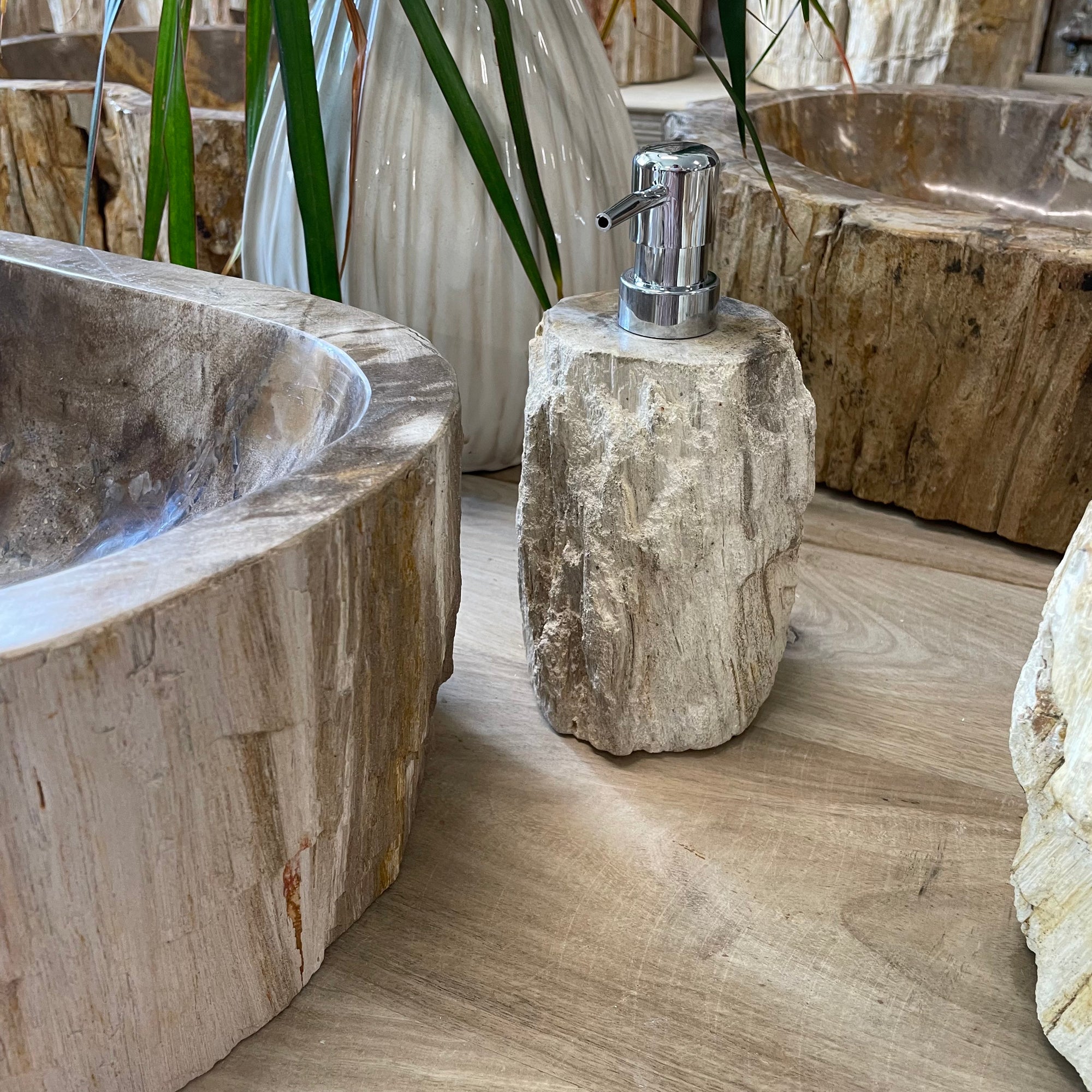 Fossilised Wood Soap Dispenser
