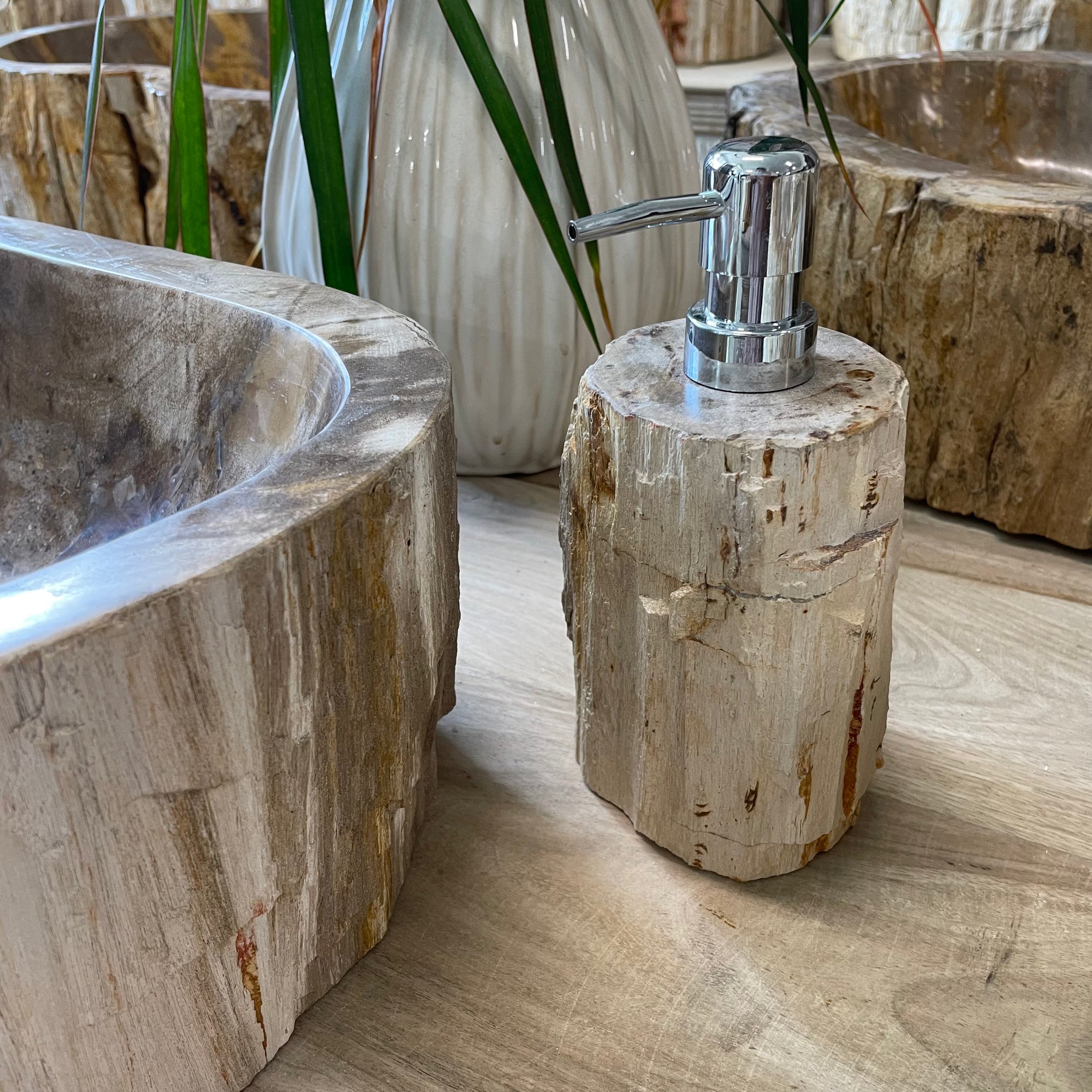 Fossilised Wood Soap Dispenser