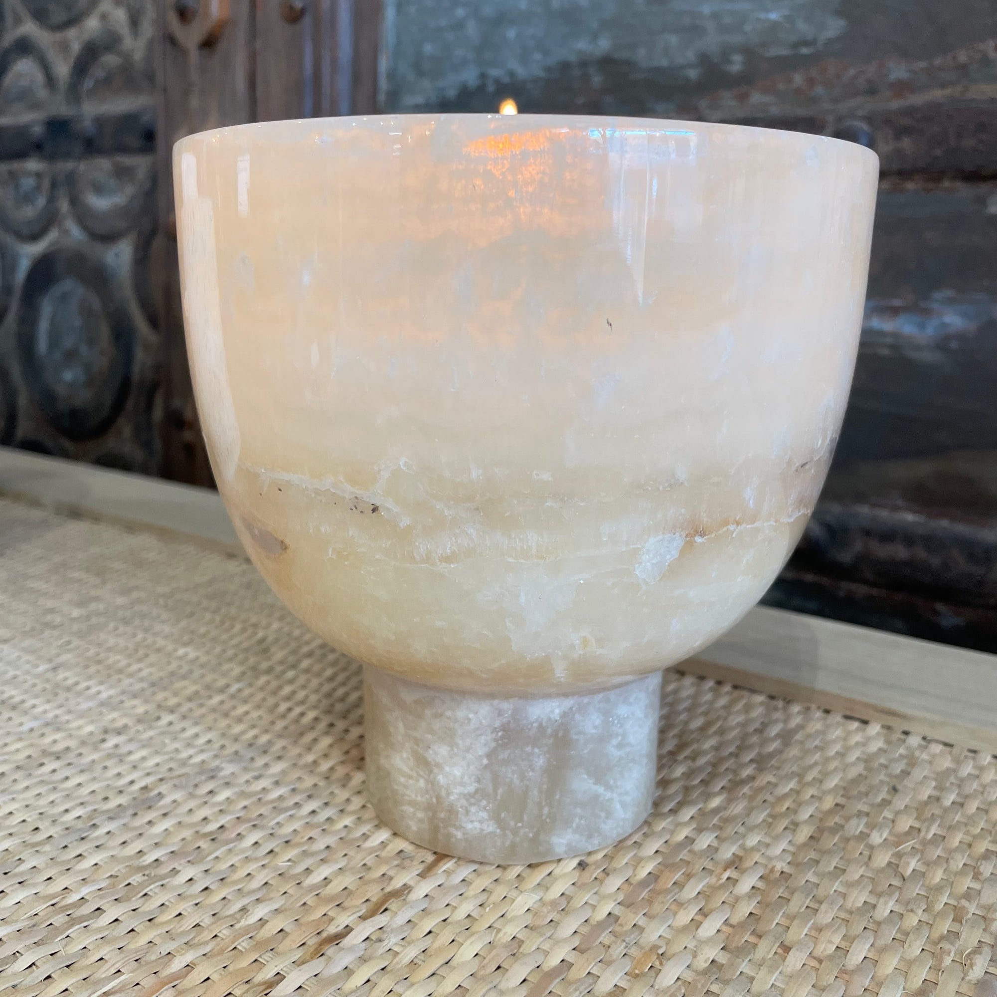 Onyx Stone Standing Bowl
