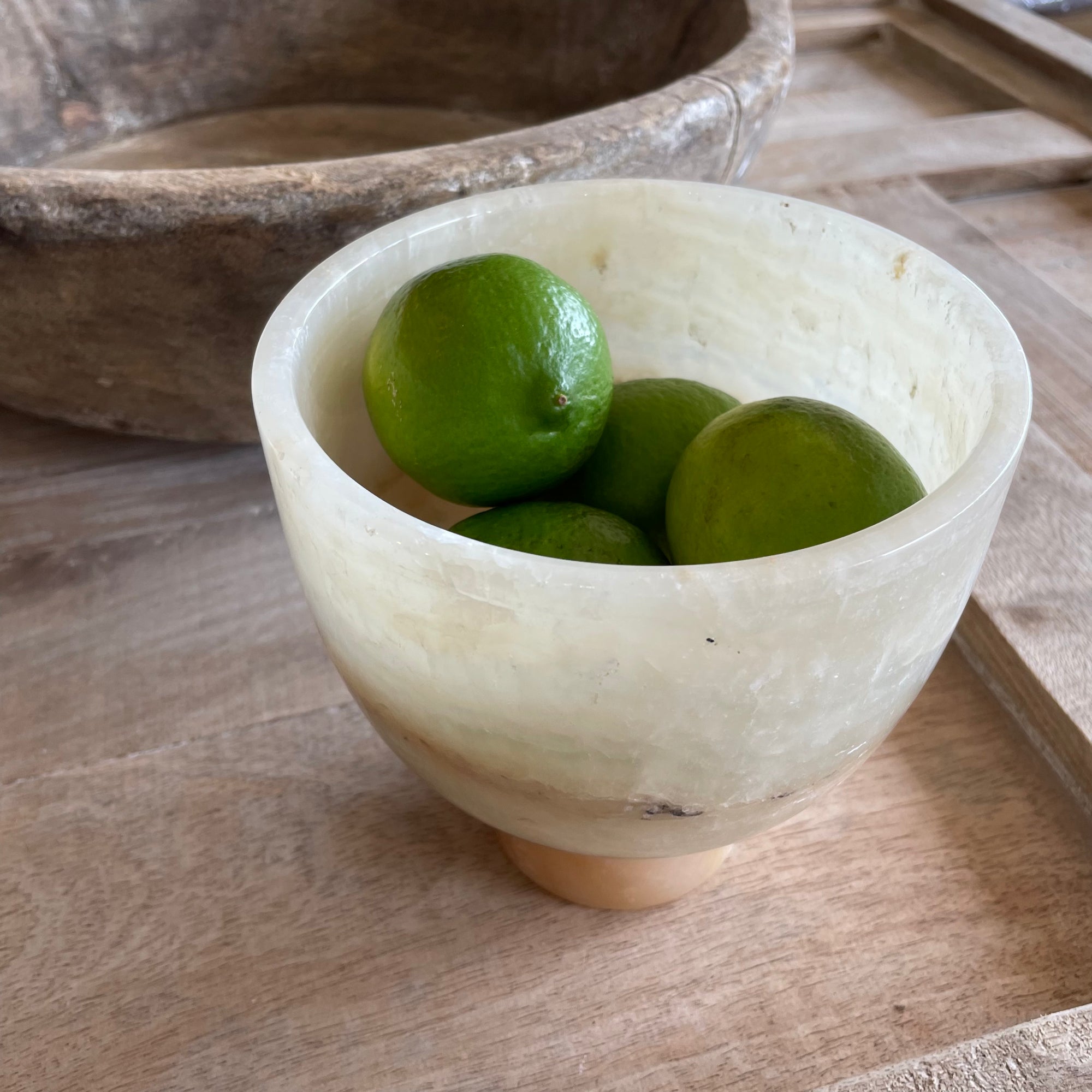 Onyx Stone Standing Bowl