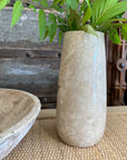 Beige Marble Stone Vase 24x10cm