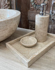 Marble Rectangular Stone Tray - Beige