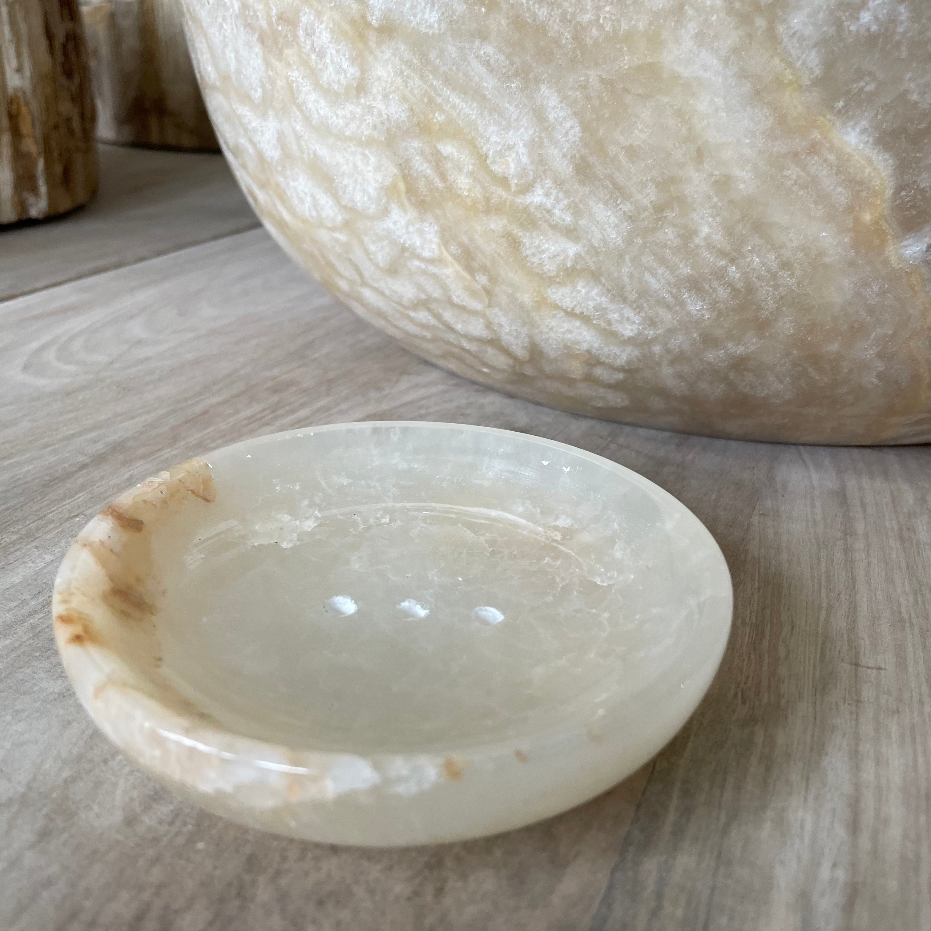 Onyx Stone Soap Dish 11cm Dia
