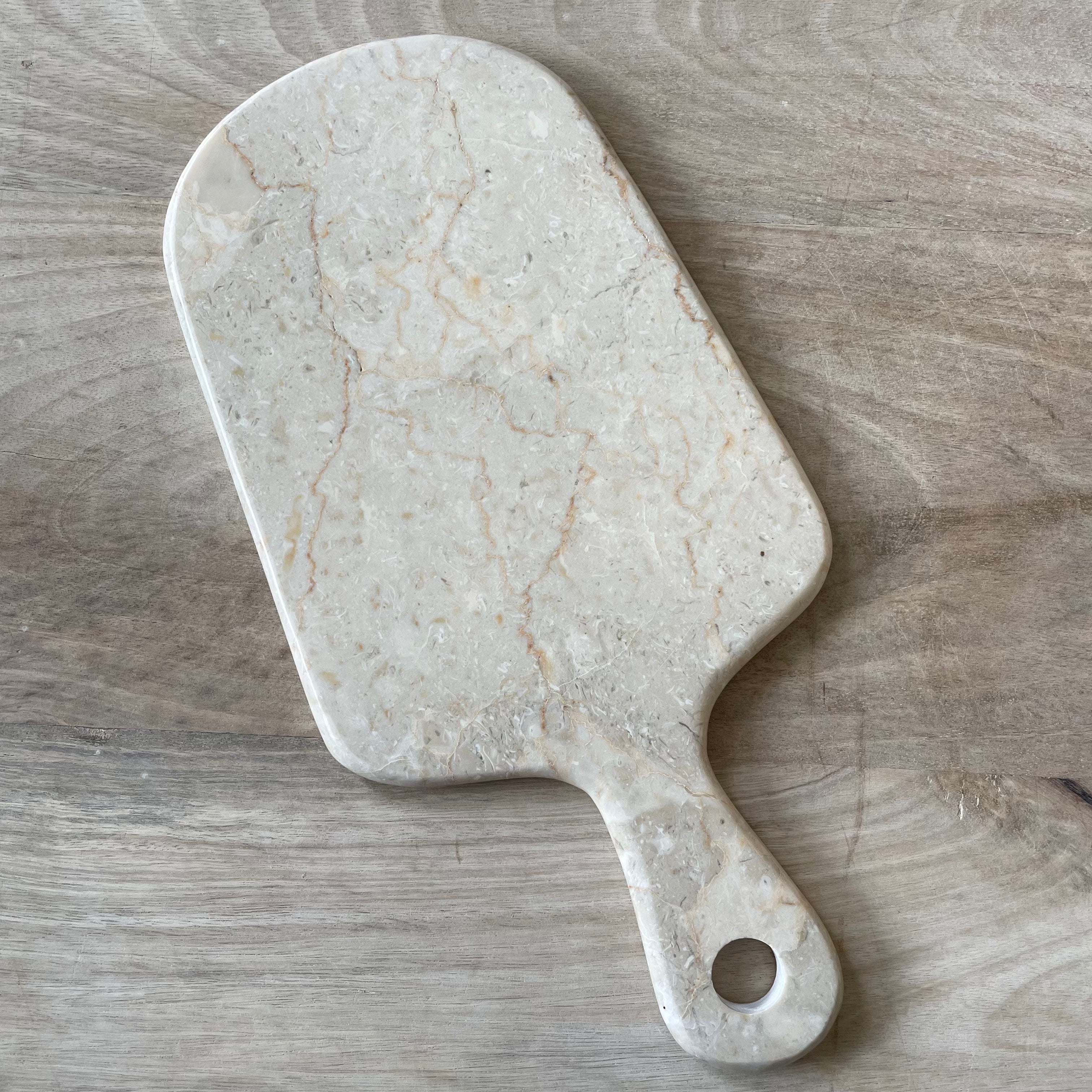 Beige Marble Chopping Board with Handle