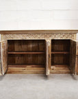 Vintage Indian Timber Sideboard - 180x40x80cm | Assorted Designs