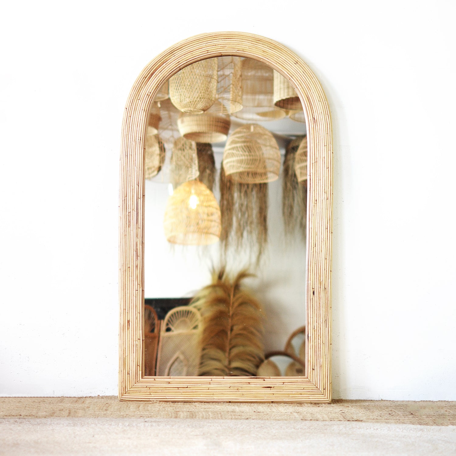 Isla Arch Rattan Mirror 100x180cm