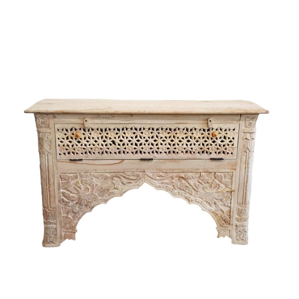 Jaali Indian Carved Sideboard 120cm